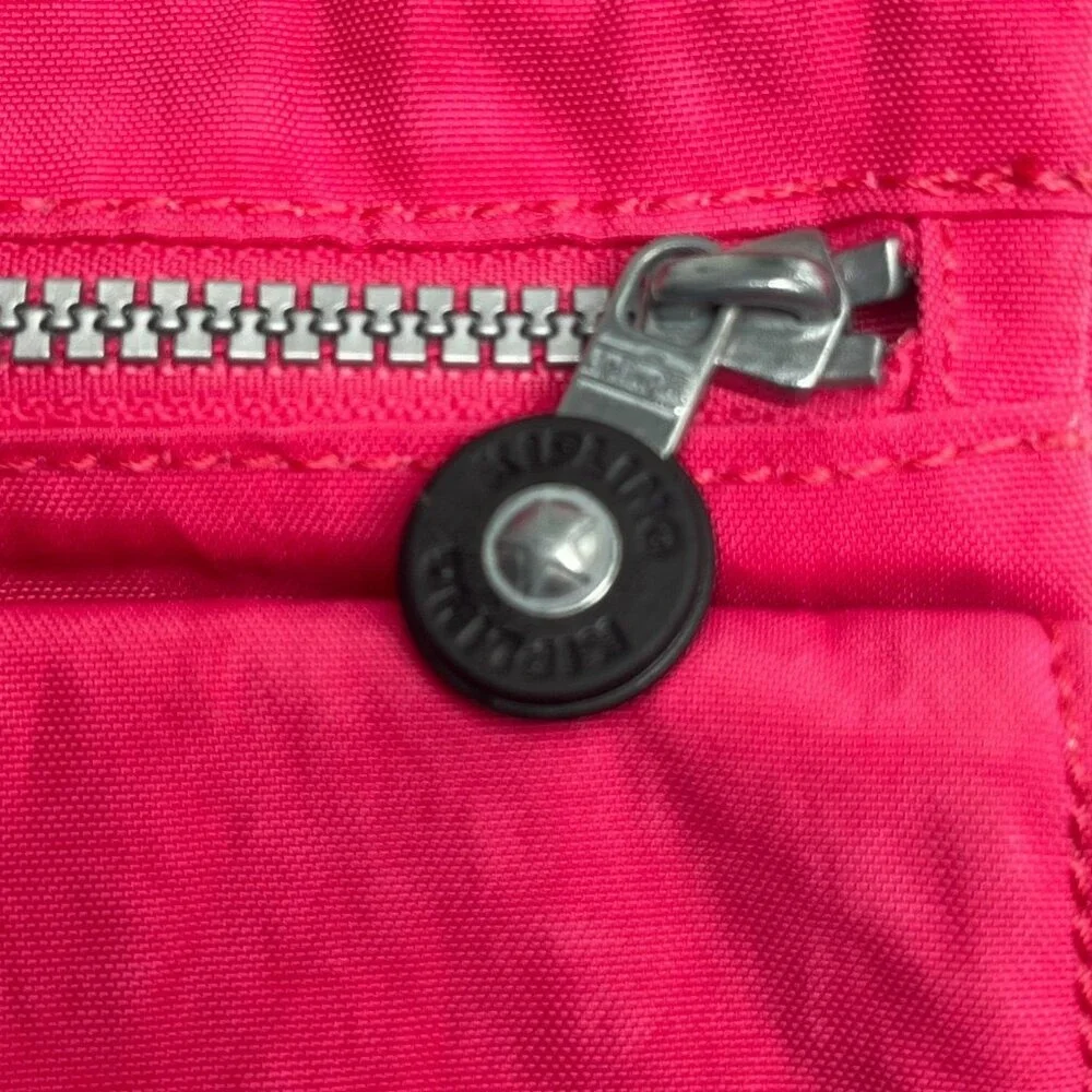 Kipling Pink Crinkle Nylon Crossbody Bag Mini Messenger Travel Shoulder Bag